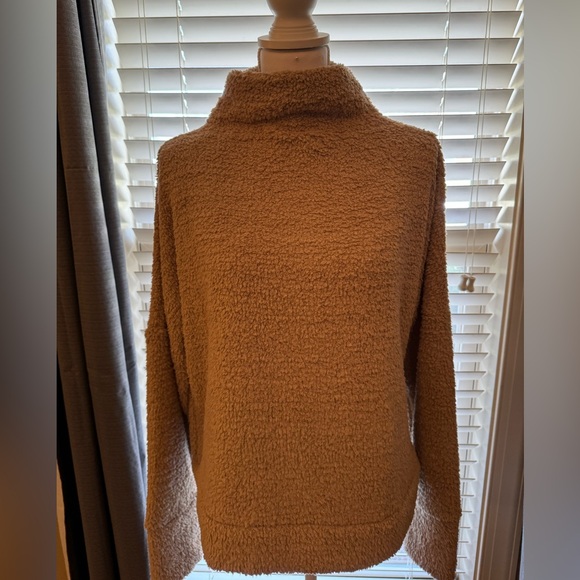 NEW! Women’s Fuzzy Soft Textured Cozy Solid Knit Top In Mocha! - Picture 2 of 3